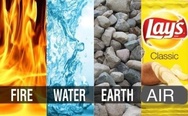Fire, water, earth, air