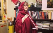 Every year my school's librarian dressed up as a book reaper